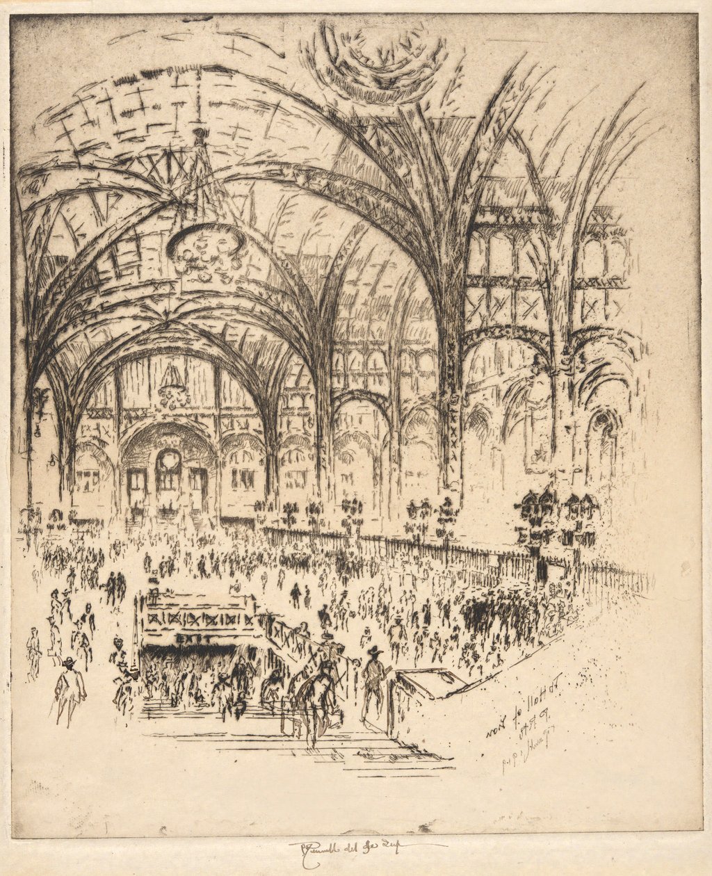 La Sala del Ferro, Stazione Pennsylvania, New York da Joseph Pennell