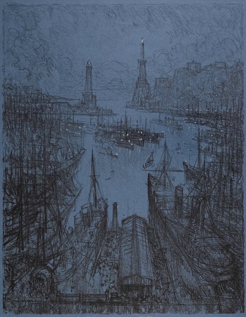 Il porto, Genova, 1913 da Joseph Pennell