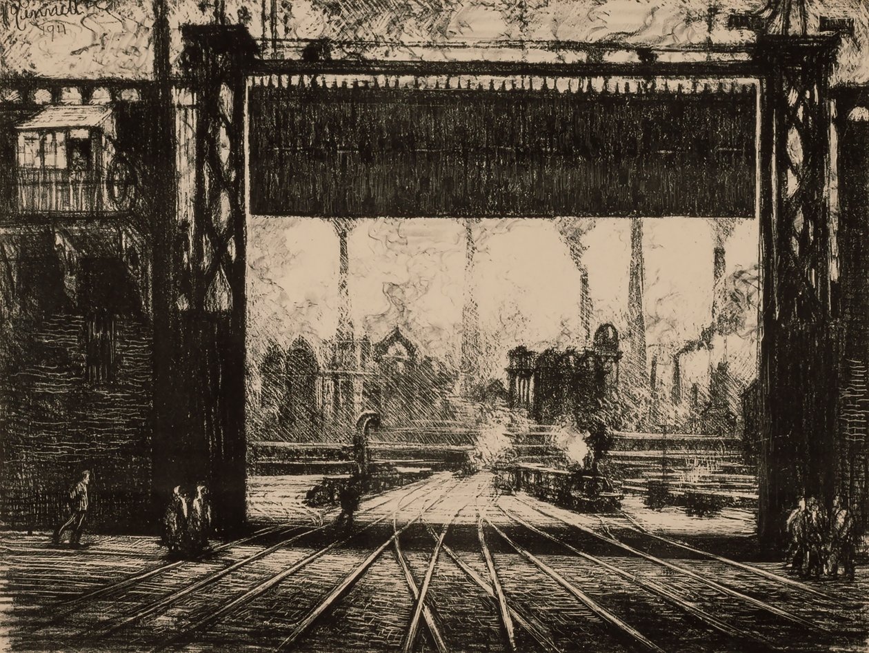 La Porta di Ferro - Charleroi, dalla serie Belgio da Joseph Pennell