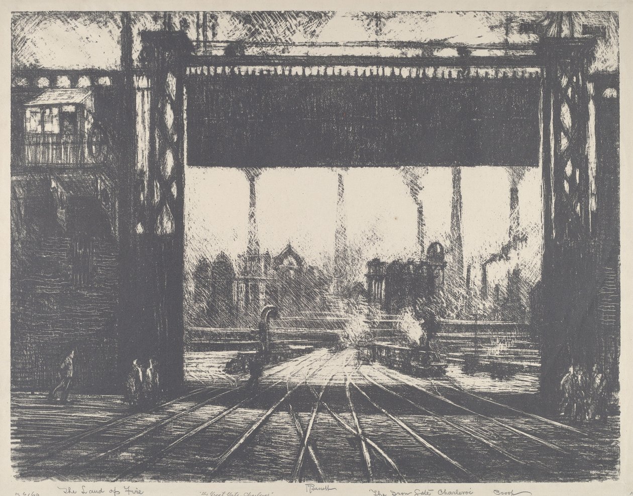 La porta di ferro, Charleroi, 1911 da Joseph Pennell