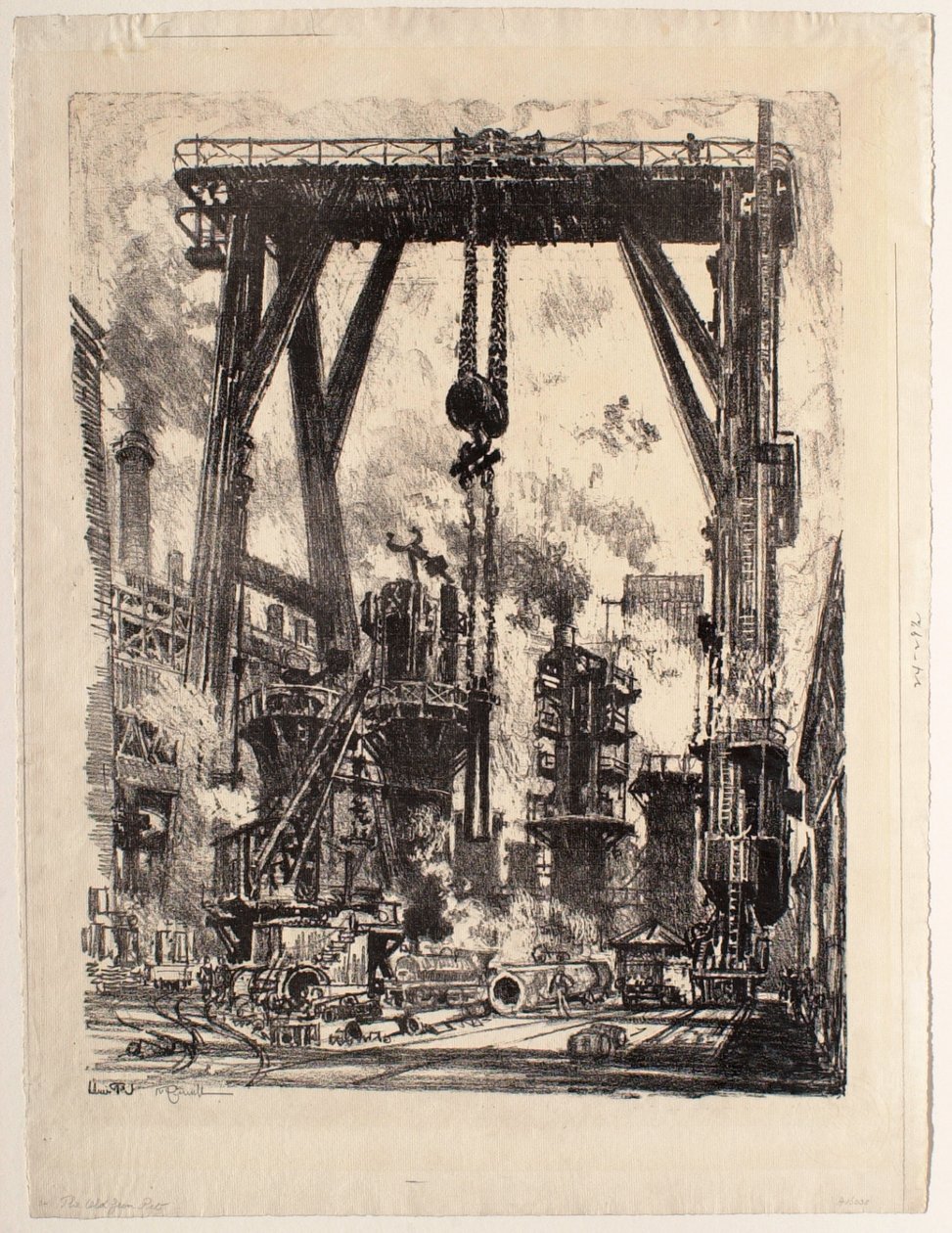 La vecchia postazione di cannoni da Joseph Pennell