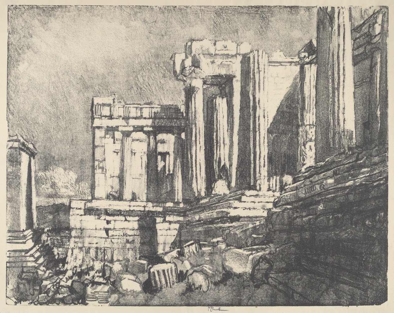 I Propilei, Atene da Joseph Pennell