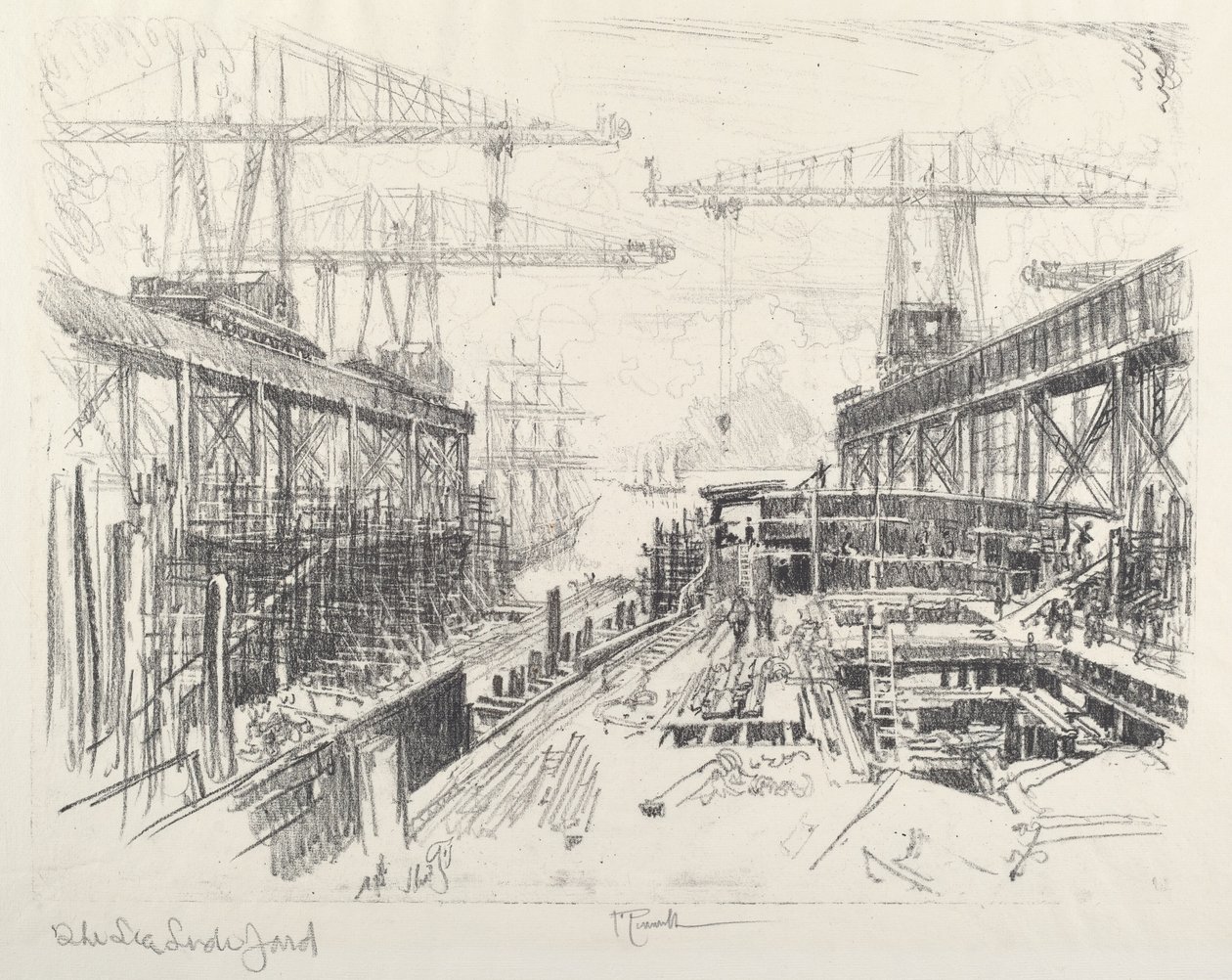 Il Cortile del Signore del Mare da Joseph Pennell