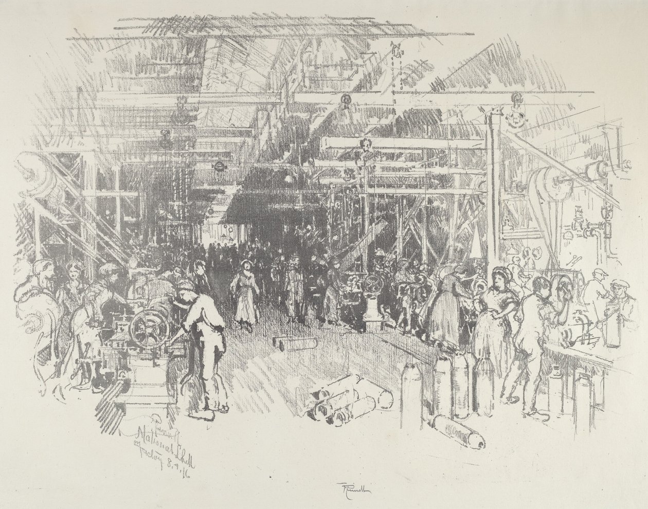 La fabbrica di conchiglie da Joseph Pennell