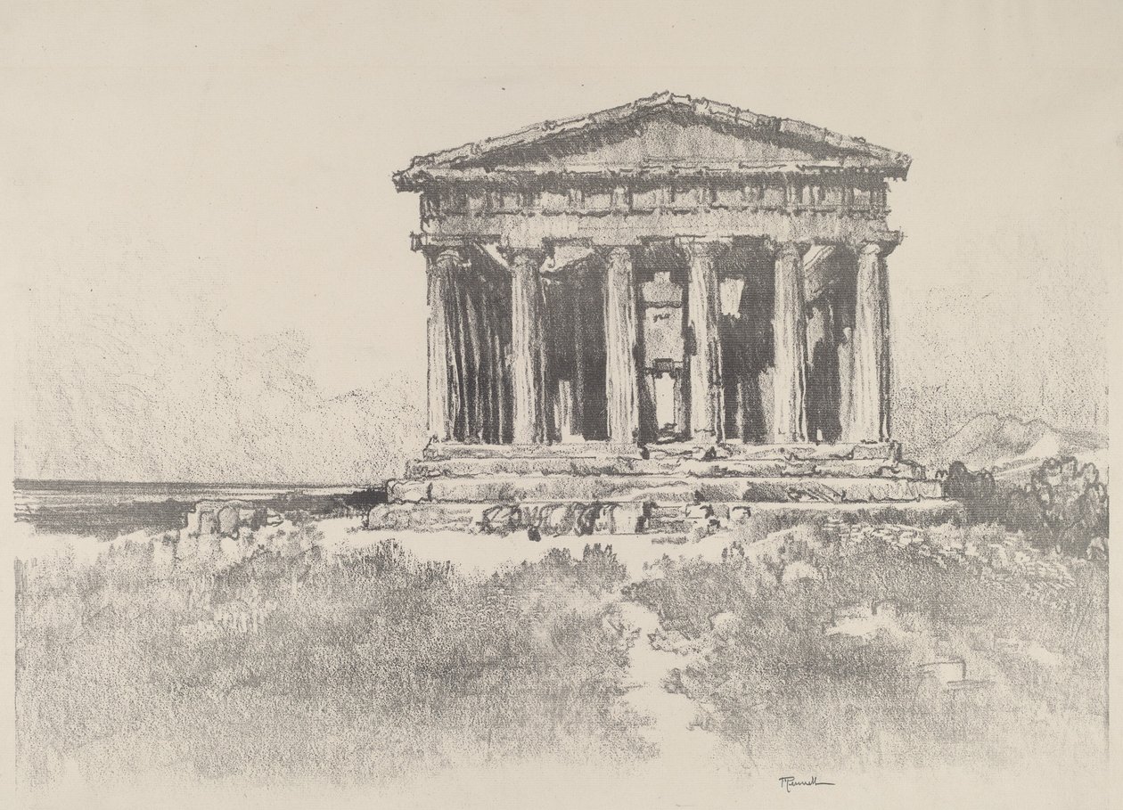 Il tempio sul mare, Tempio della Concordia, Girgenti da Joseph Pennell