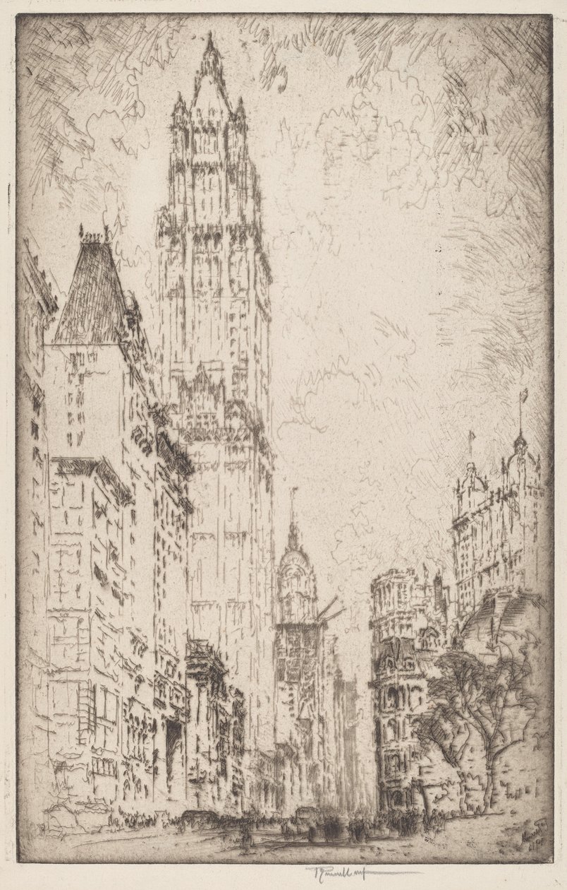 Il Woolworth Building da Joseph Pennell