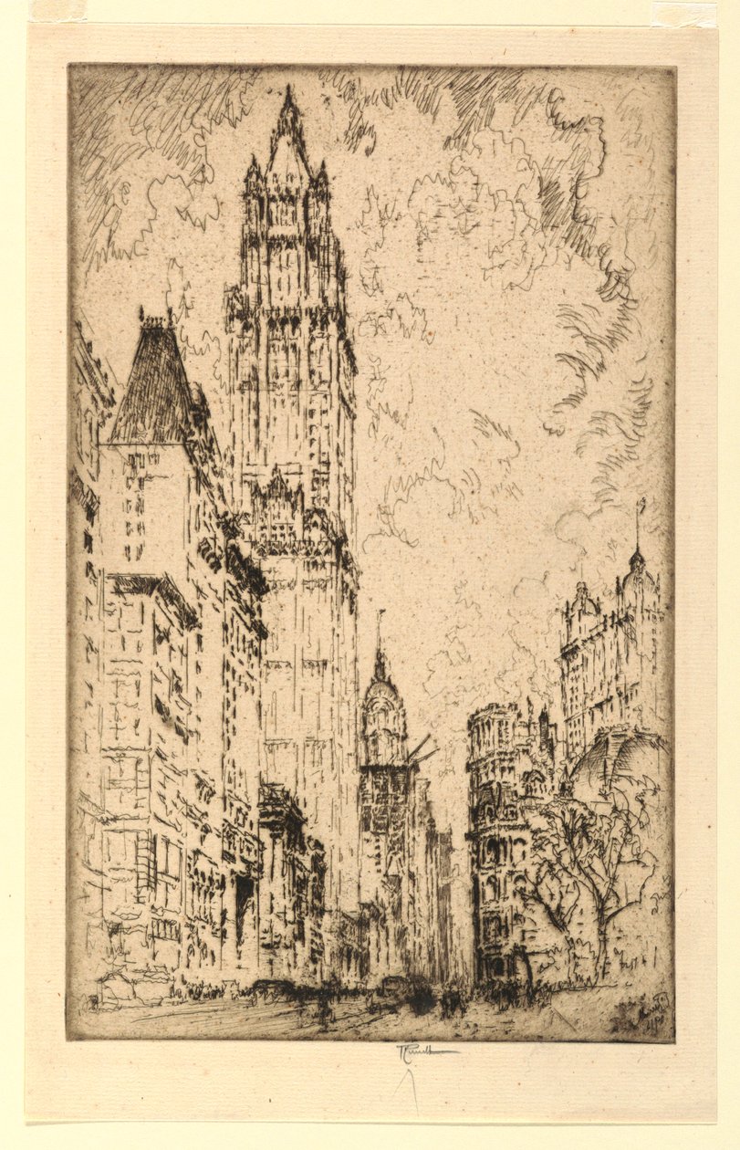 Il Woolworth Building da Joseph Pennell