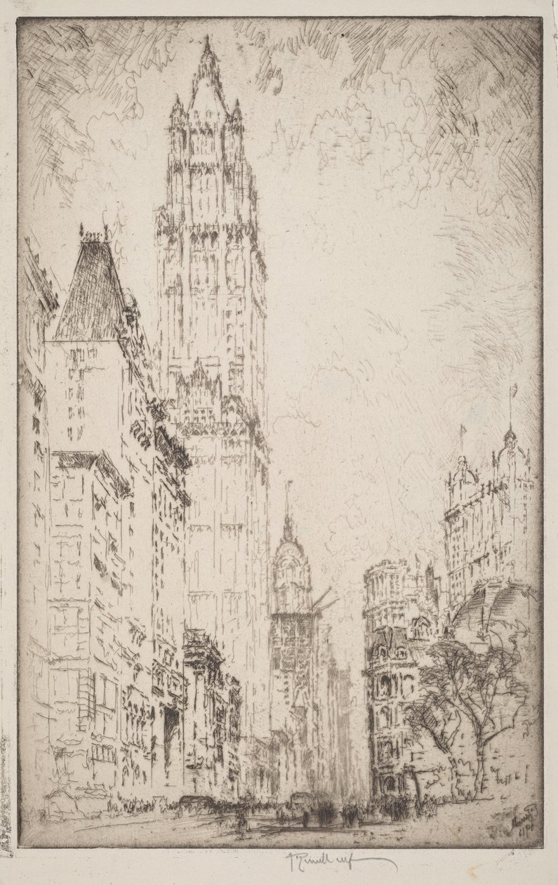 Il Woolworth Building da Joseph Pennell