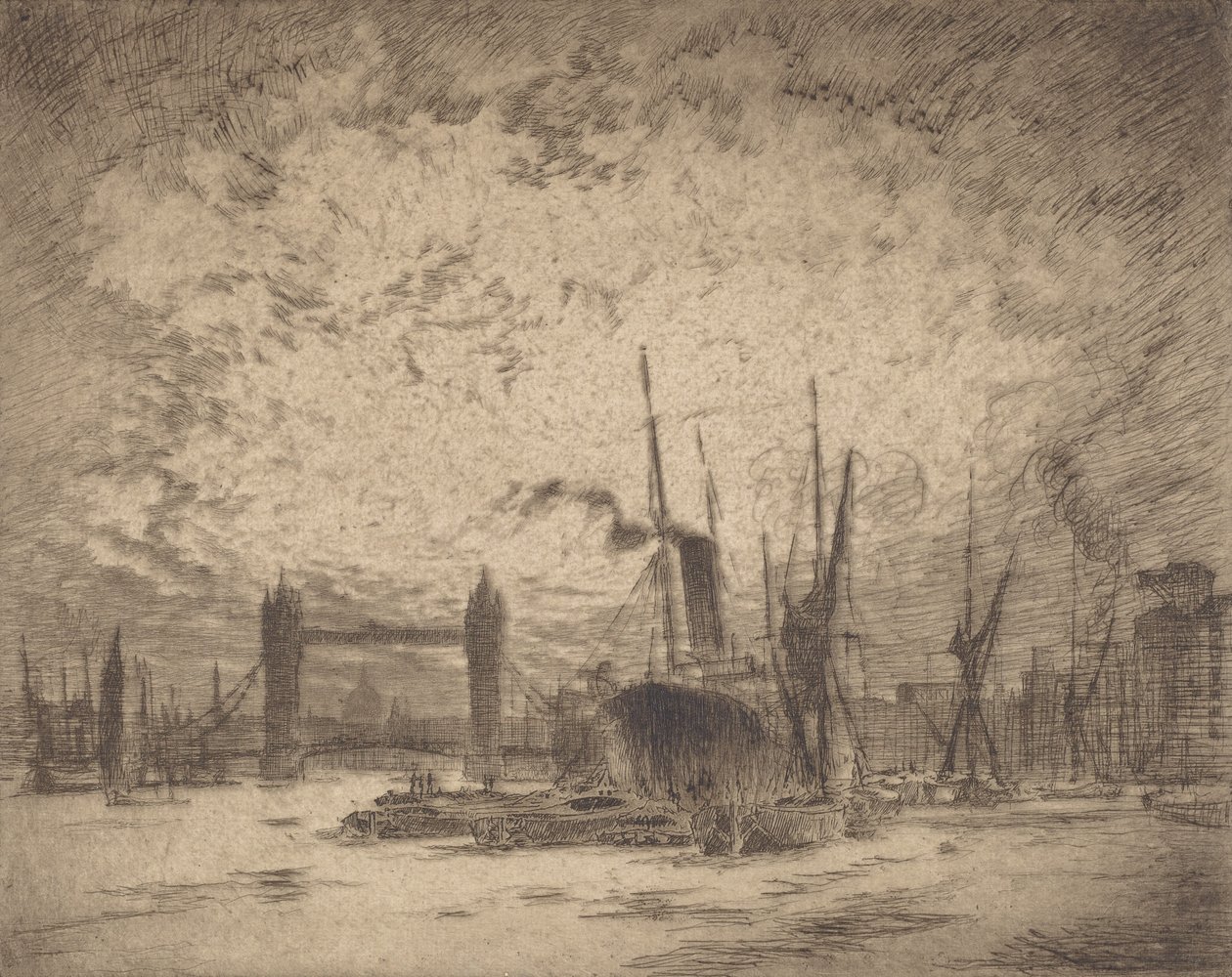 Tower Bridge, Sera da Joseph Pennell