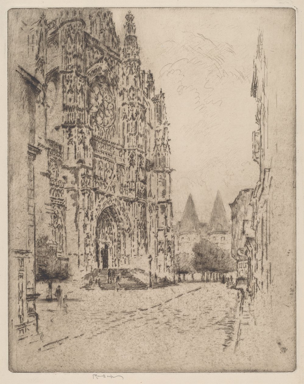 Torri del Palazzo del Vescovo, Beauvais da Joseph Pennell