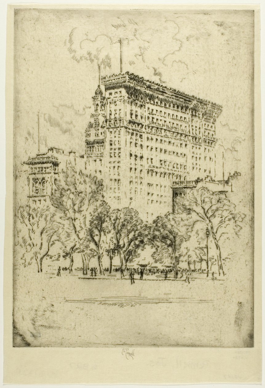 Union Square e Banca della Metropoli da Joseph Pennell