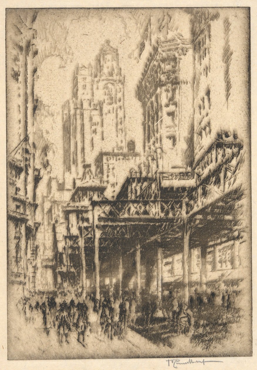 Senza Titolo (Il Treno Sopraelevato) da Joseph Pennell