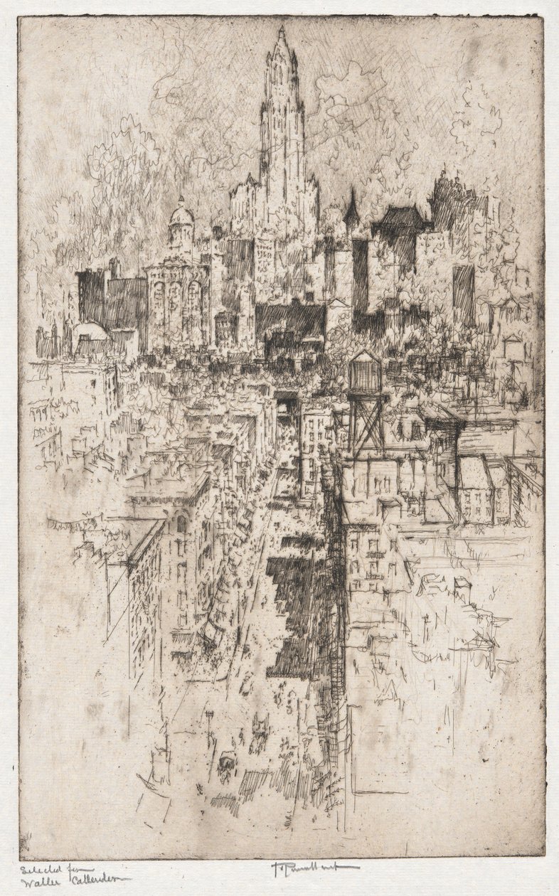 Verso il Woolworth da Joseph Pennell