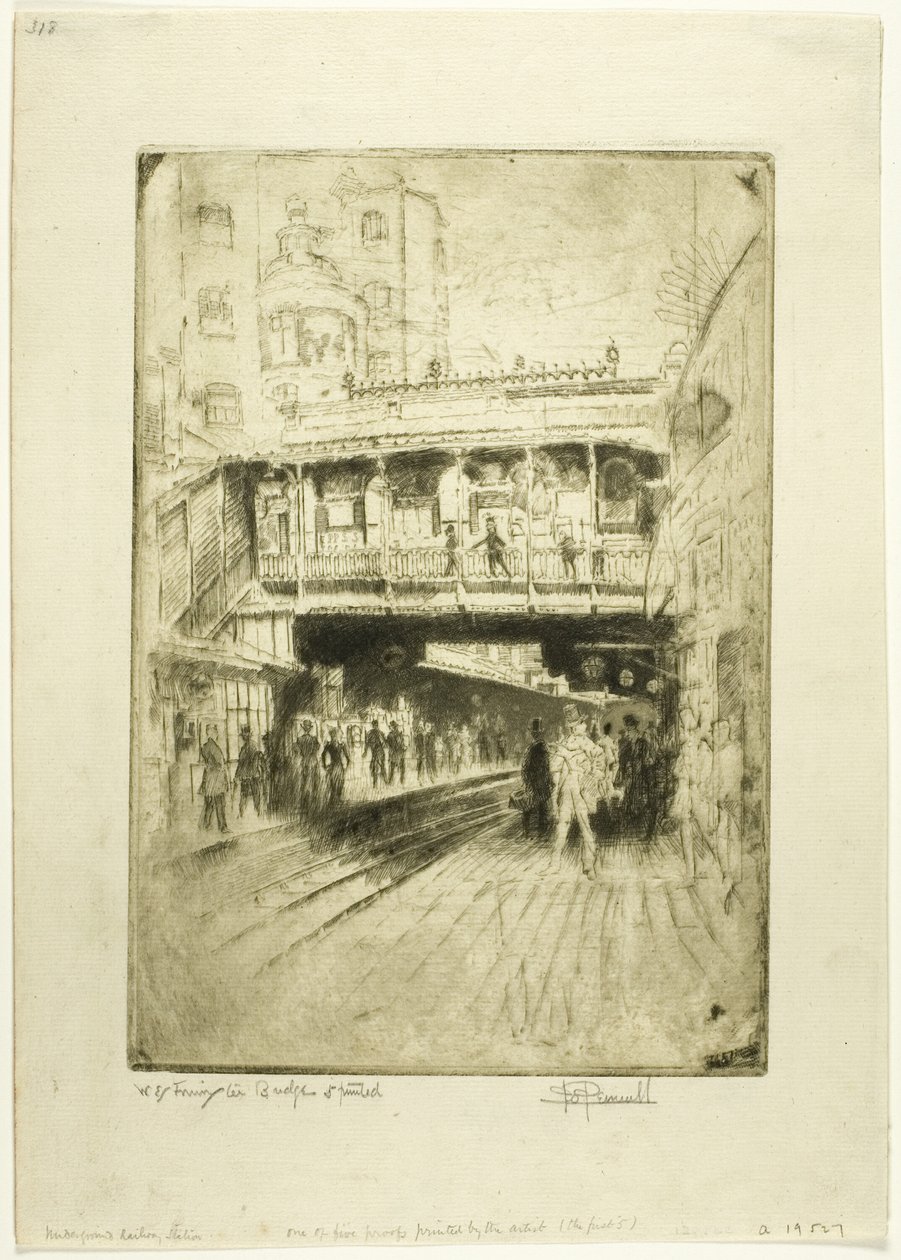 Stazione del ponte di Westminster da Joseph Pennell