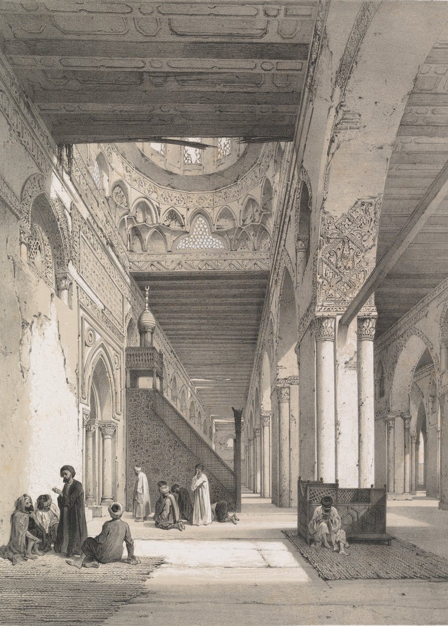 Interno, Moschea di Ibn Tulun, 1843 da Joseph Philibert Girault De Prangey