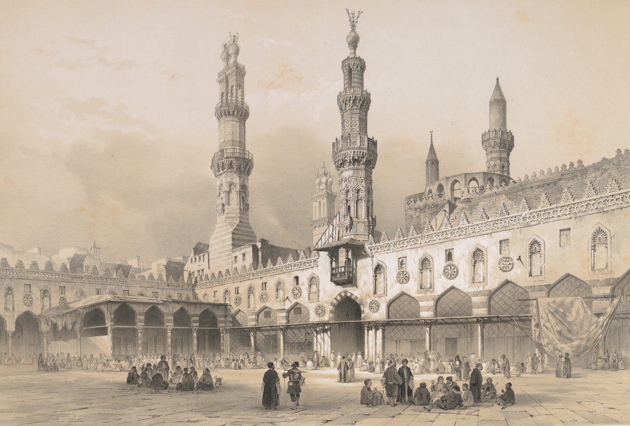 Corte della Moschea el Ahzar, al Cairo da Joseph Philibert Girault De Prangey