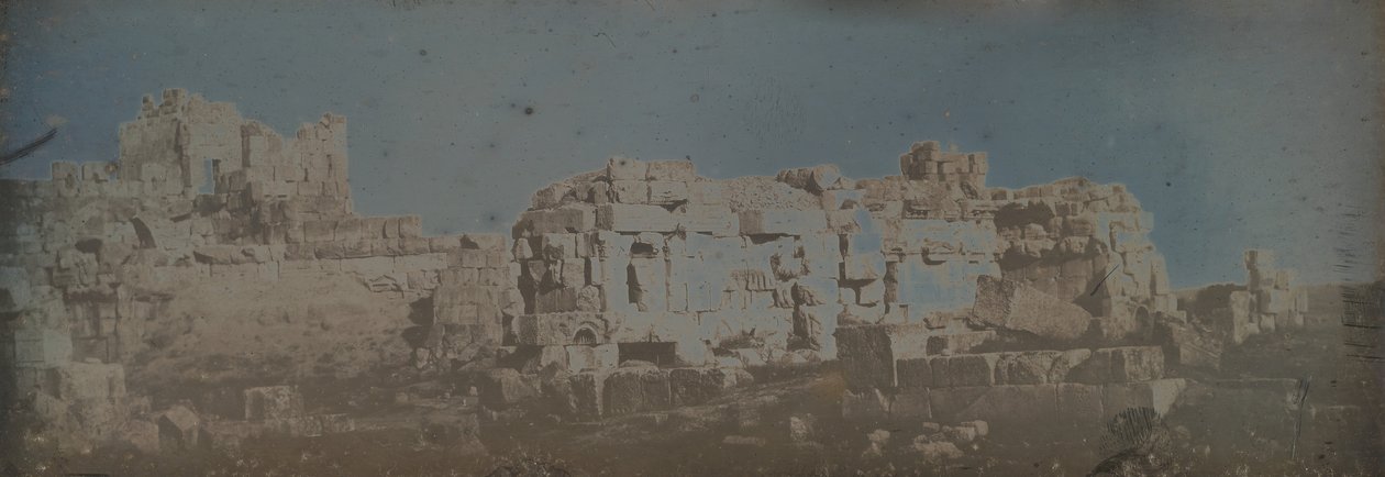 Corte Esagonale, Tempio di Giove, Baalbek, 1843 da Joseph Philibert Girault De Prangey