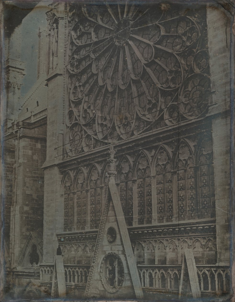 Rosone, Cattedrale di Notre-Dame, Parigi, 1841 da Joseph Philibert Girault De Prangey