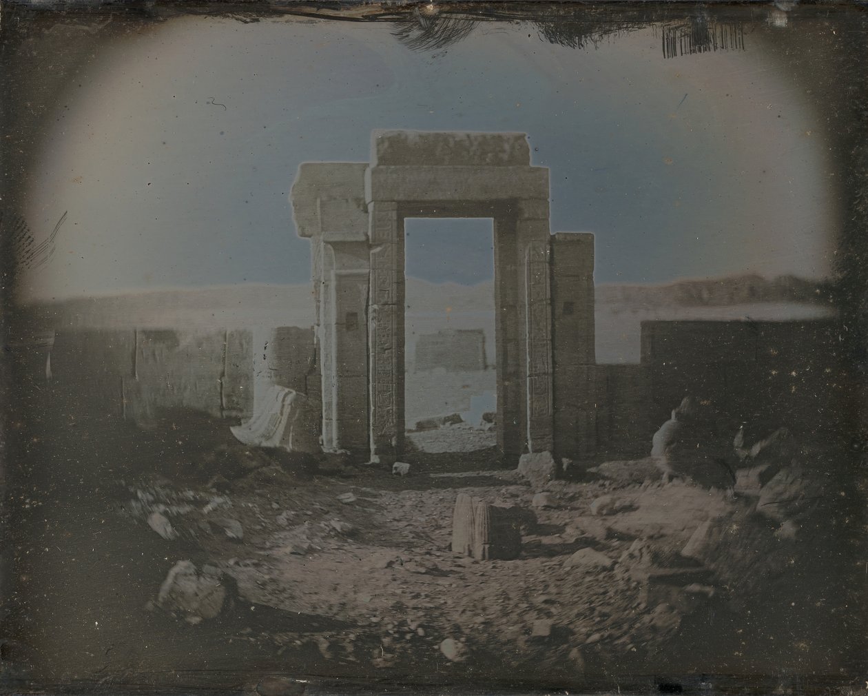 Tempio di Horus, Edfu, 1842-44 da Joseph Philibert Girault De Prangey