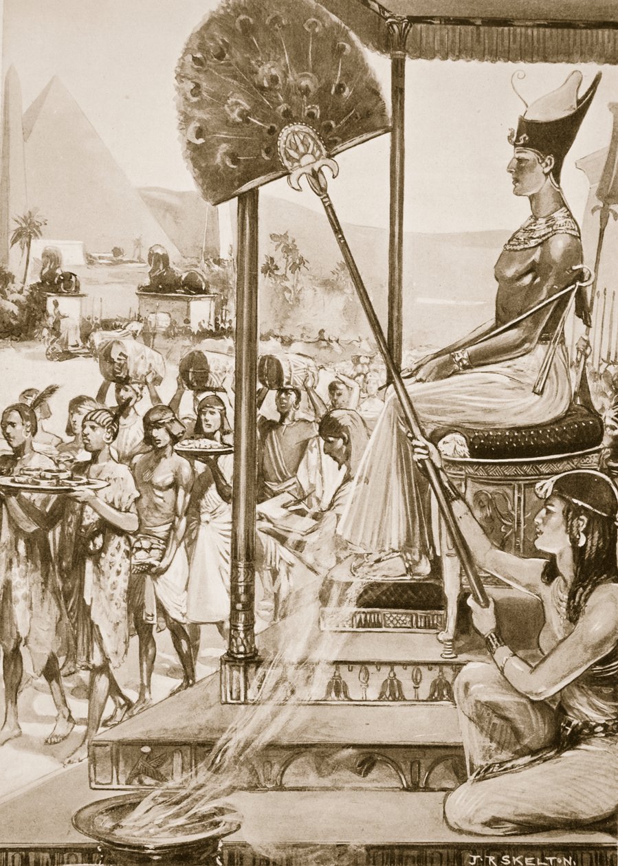 Portare tributo a Ramesse II (XIX dinastia), illustrazione da 