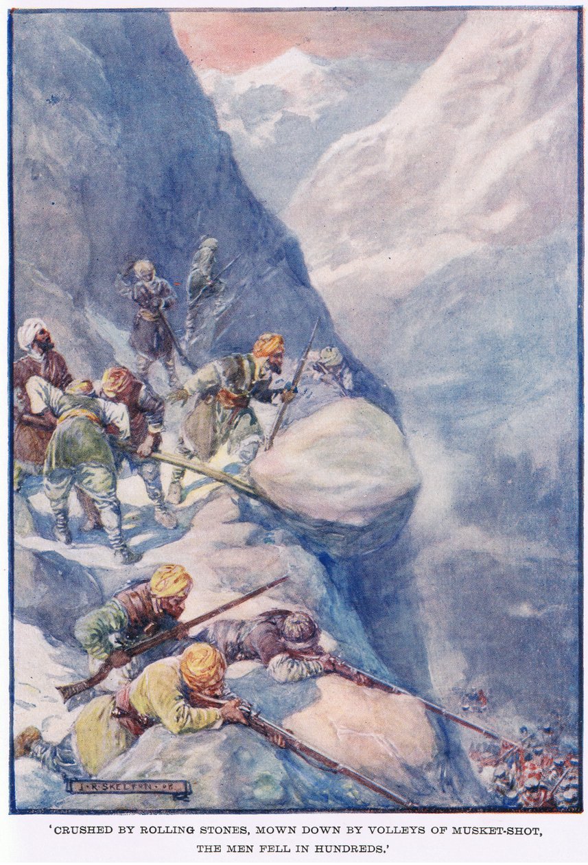 Schiacciati da pietre rotolanti, falciati da raffiche di moschetto, gli uomini cadevano a centinaia da Joseph Ratcliffe Skelton