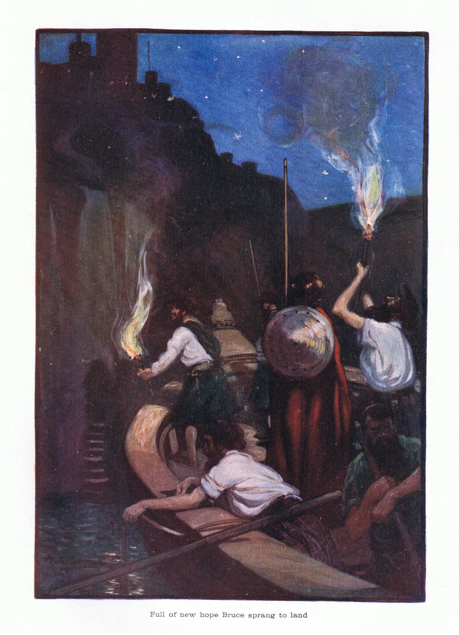 Pieno di nuova speranza Bruce balzò a terra da Joseph Ratcliffe Skelton