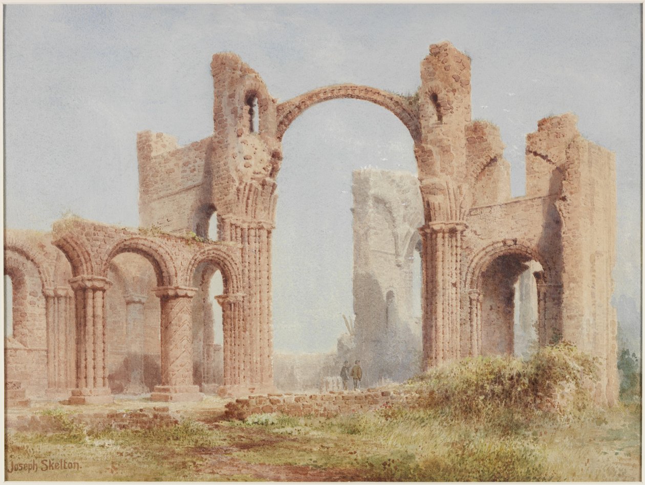 Rovine del priorato di Lindisfarne da Joseph Ratcliffe Skelton