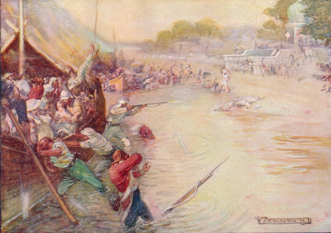 Le barche incagliate nel fango erano un facile bersaglio, 1908 da Joseph Ratcliffe Skelton