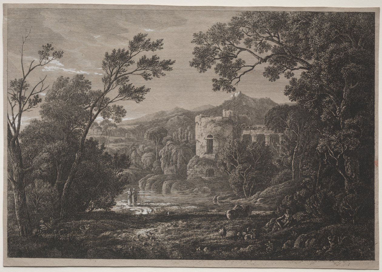 Una vista italiana, c. 1810 da Joseph Rebell