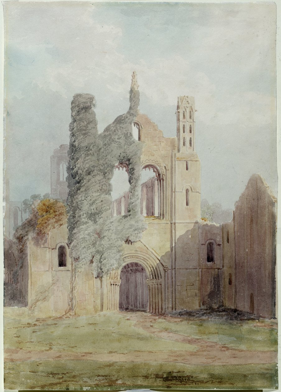 Abbazia di Kirkstall dalla facciata ovest da Joseph Rhodes