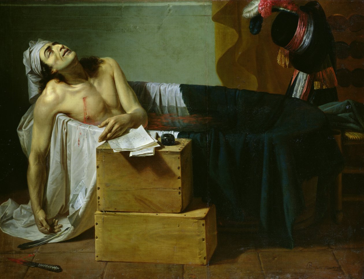 La morte di Marat, 1793 da Joseph Roques