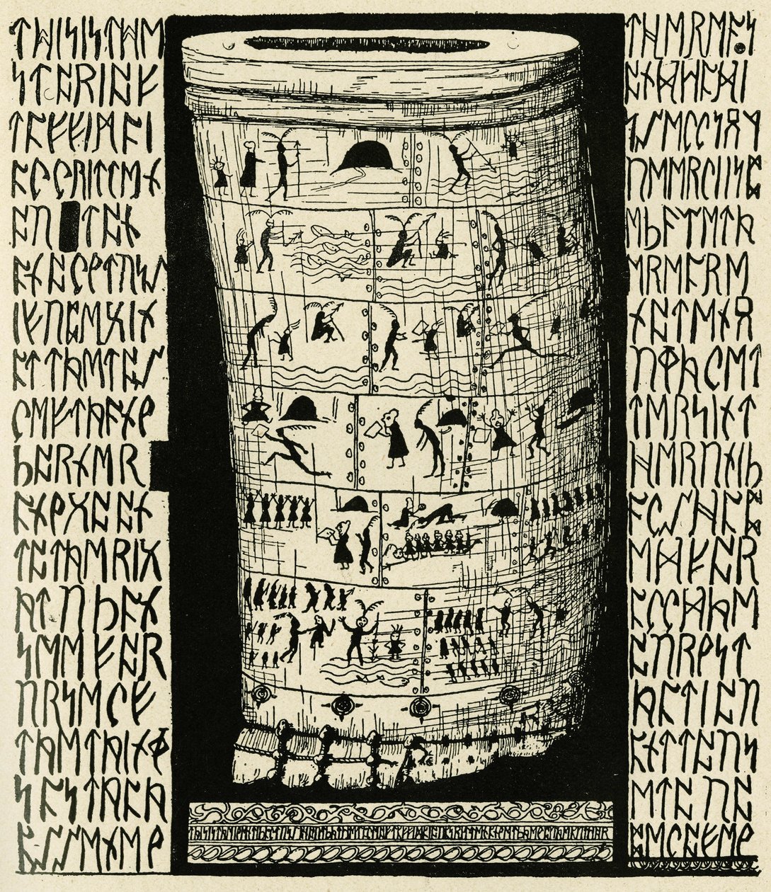 Disegno di Kipling che rappresenta Taffimai Metallumai in 