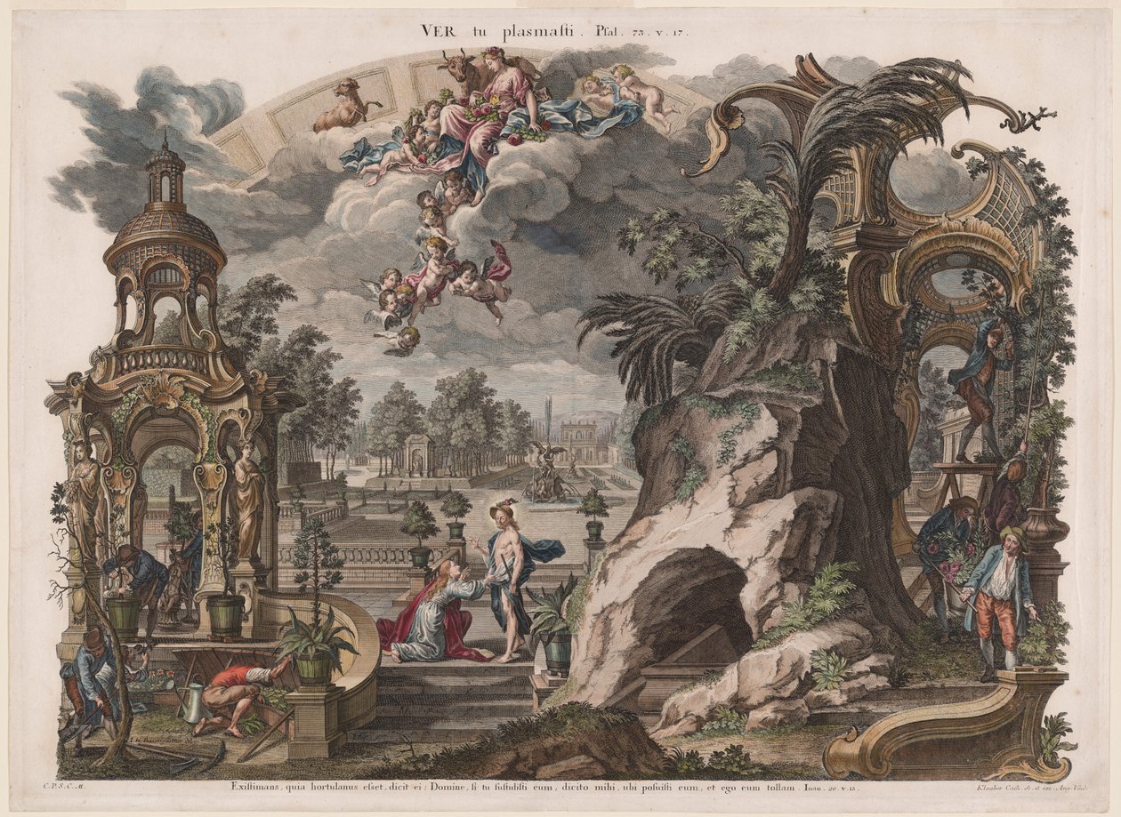 Primavera da Joseph Sebastian Klauber, Johann Baptist Klauber, after Johann Wolfgang Baumgartner