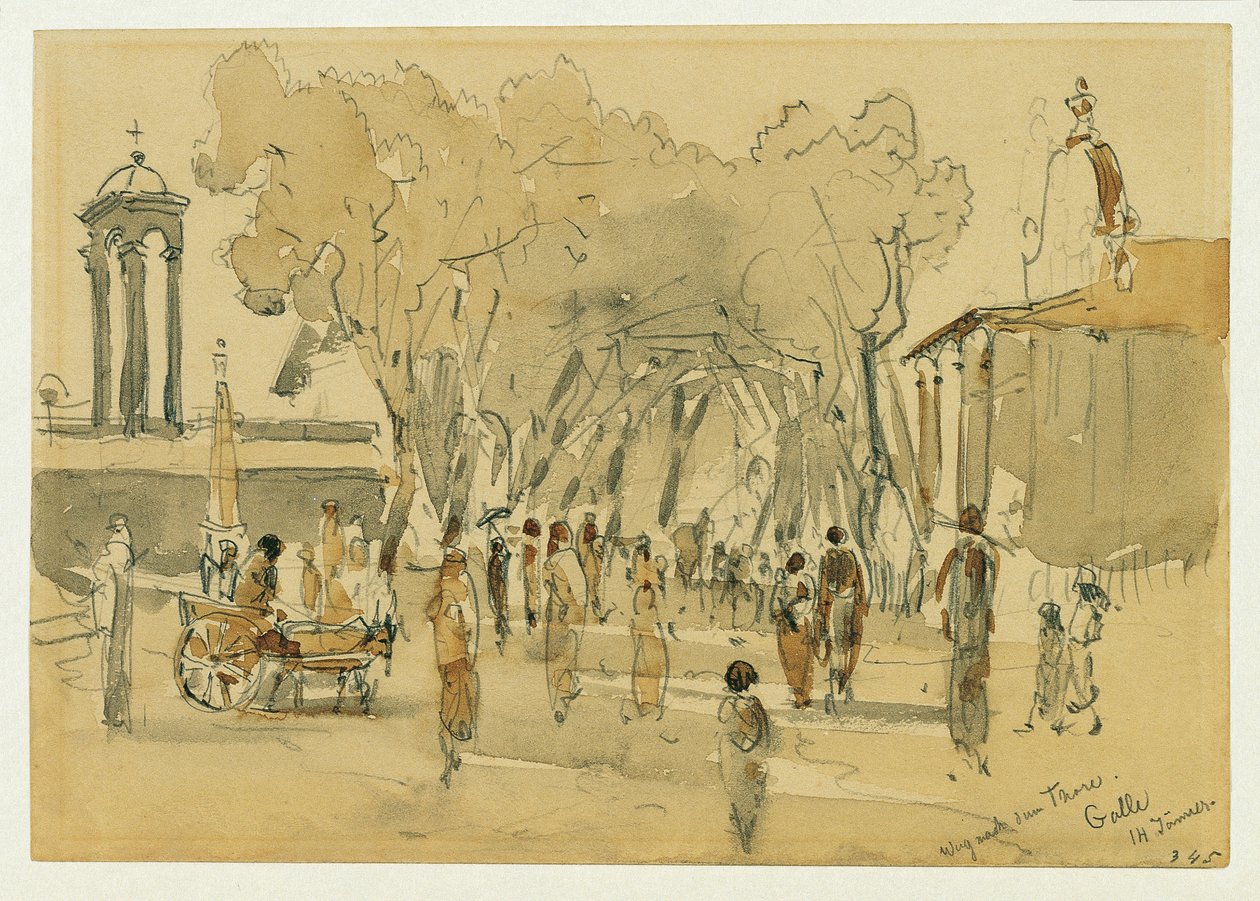 Strada verso il cancello a Point de Galle a Ceylon (Sri Lanka) da Joseph Selleny