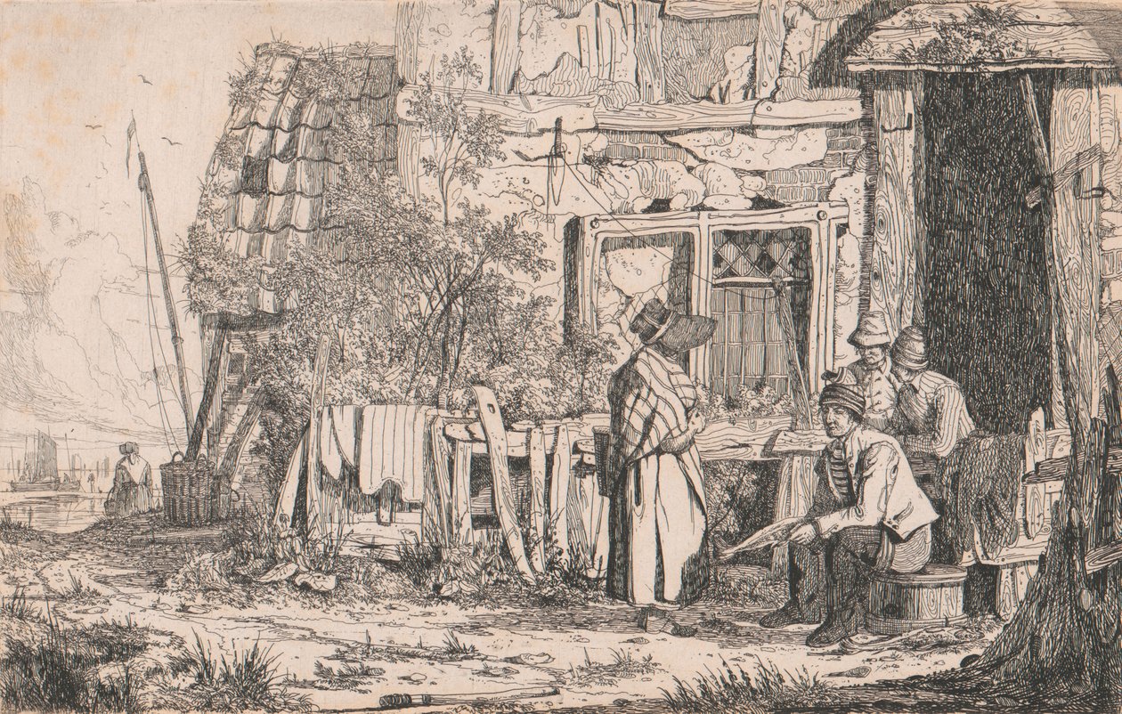 Cottage con persone da Joseph Stannard