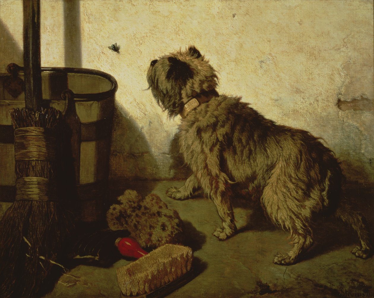Il cane e la mosca, 1856 da Joseph Stevens