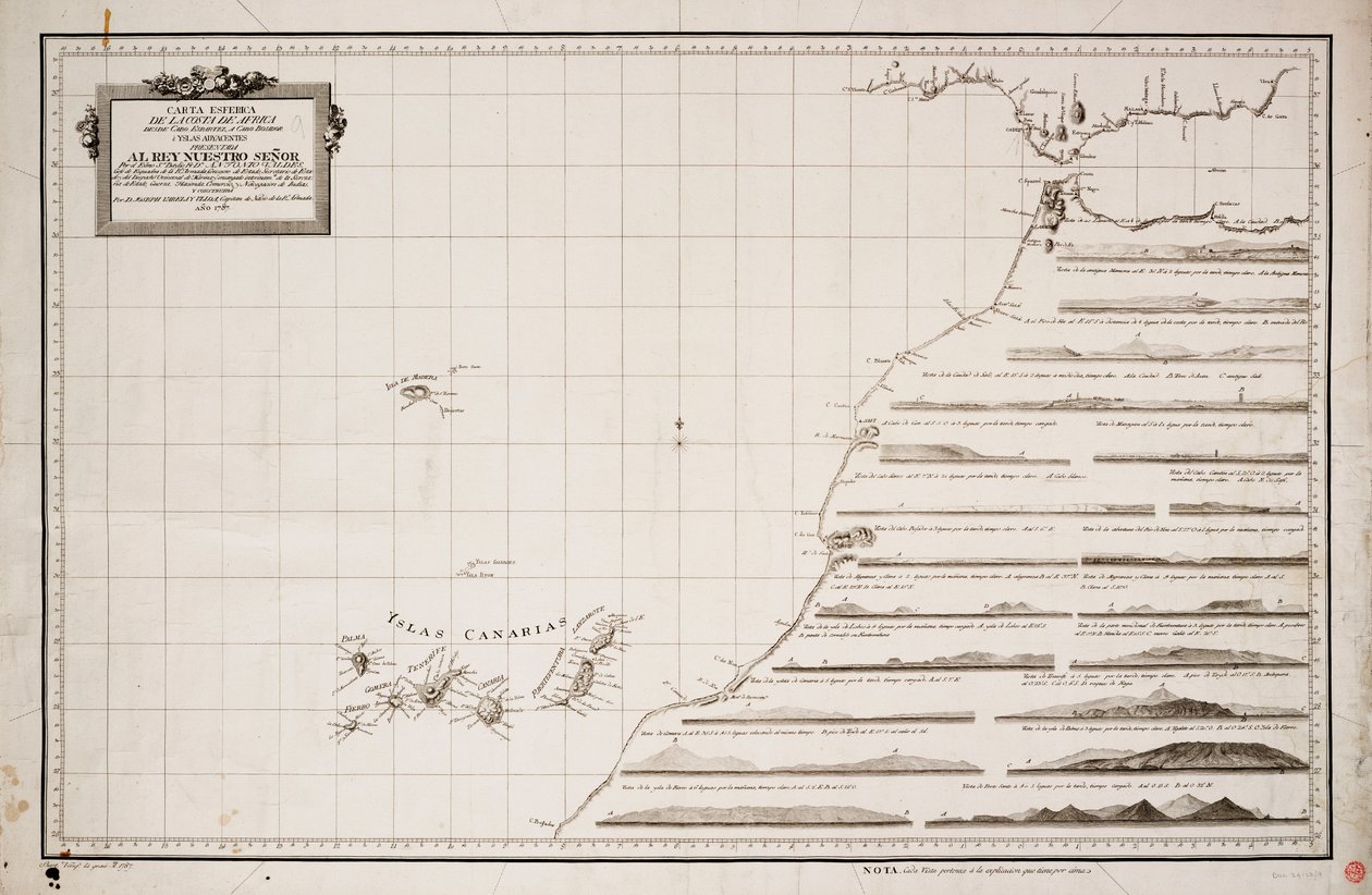 Mappa della costa occidentale dell