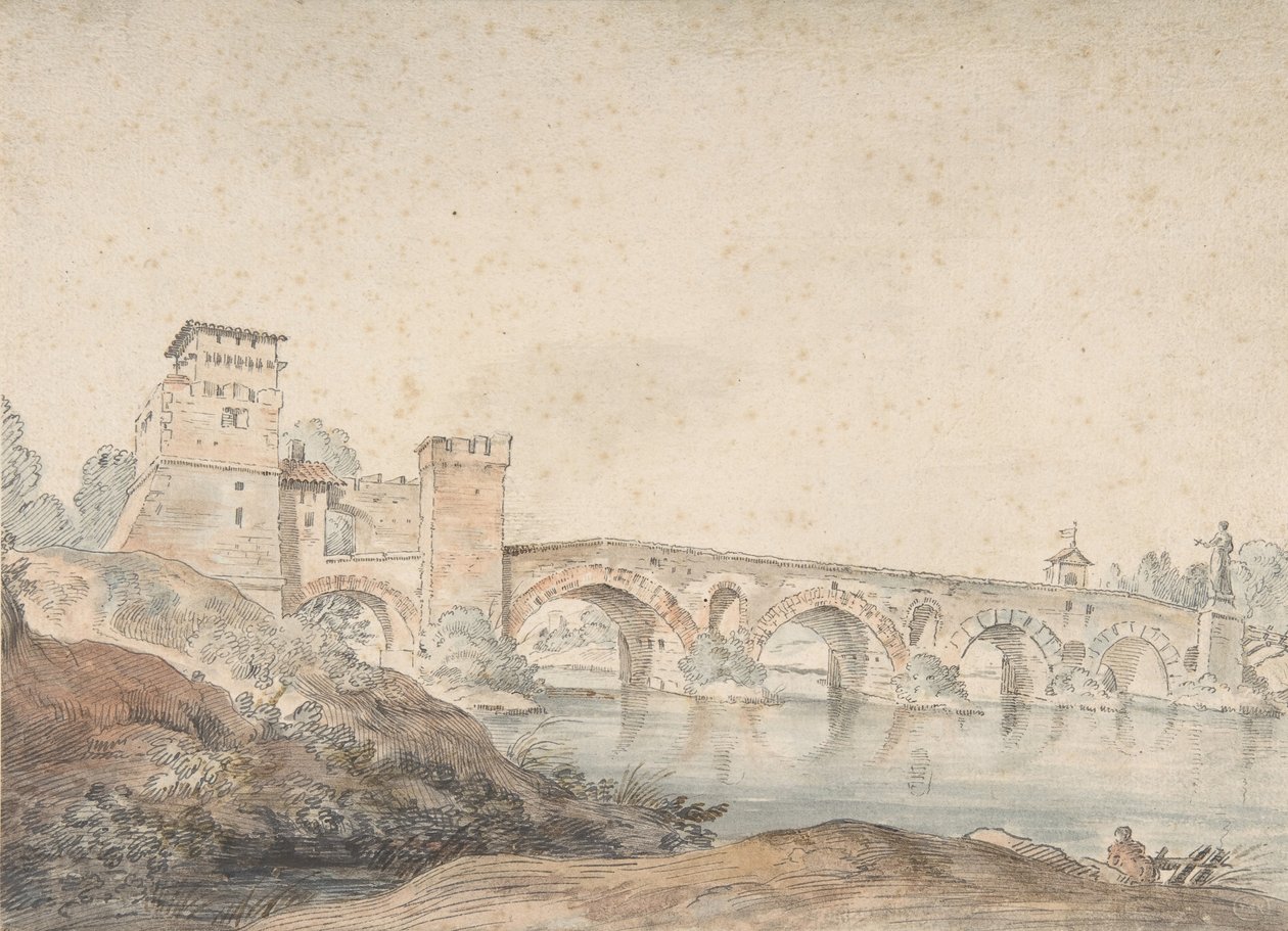 Ponte Molle, Roma, XVIII secolo da Joseph Vernet.