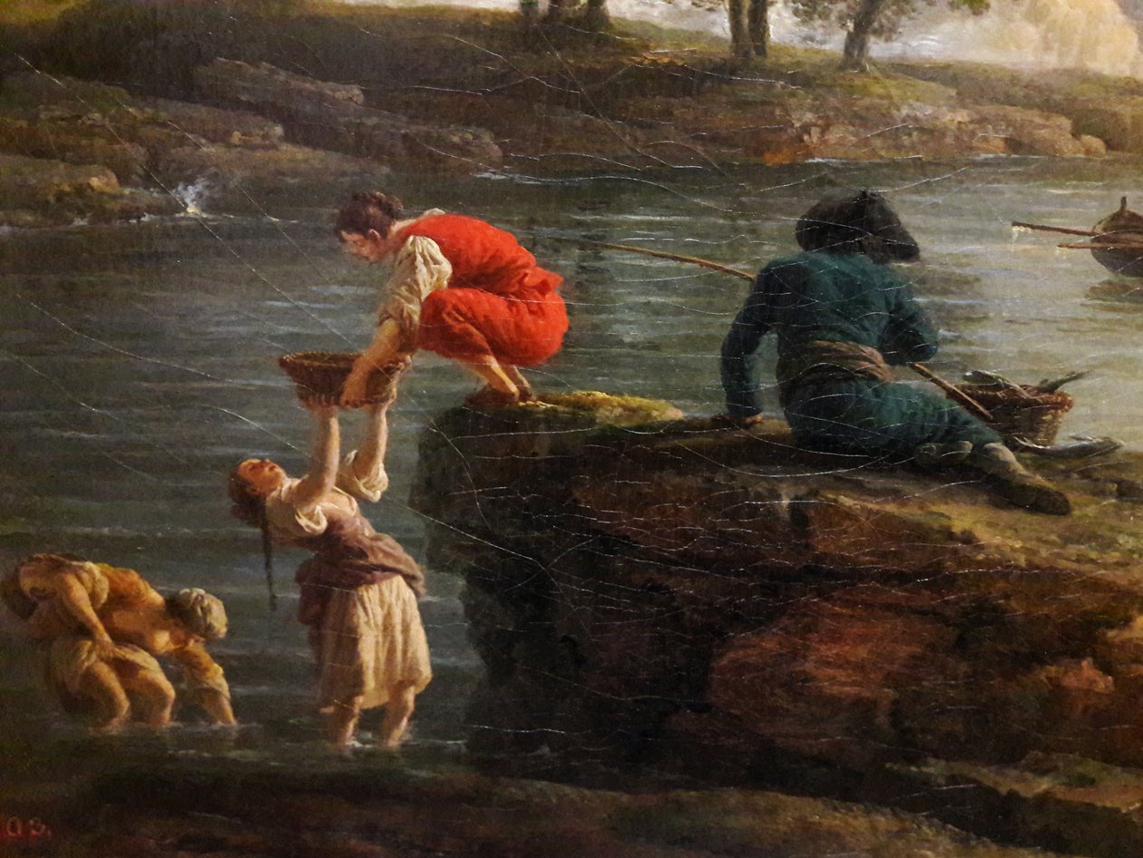 Vista di un porto al mattino (Mattina)


 (dettaglio). da Joseph Vernet