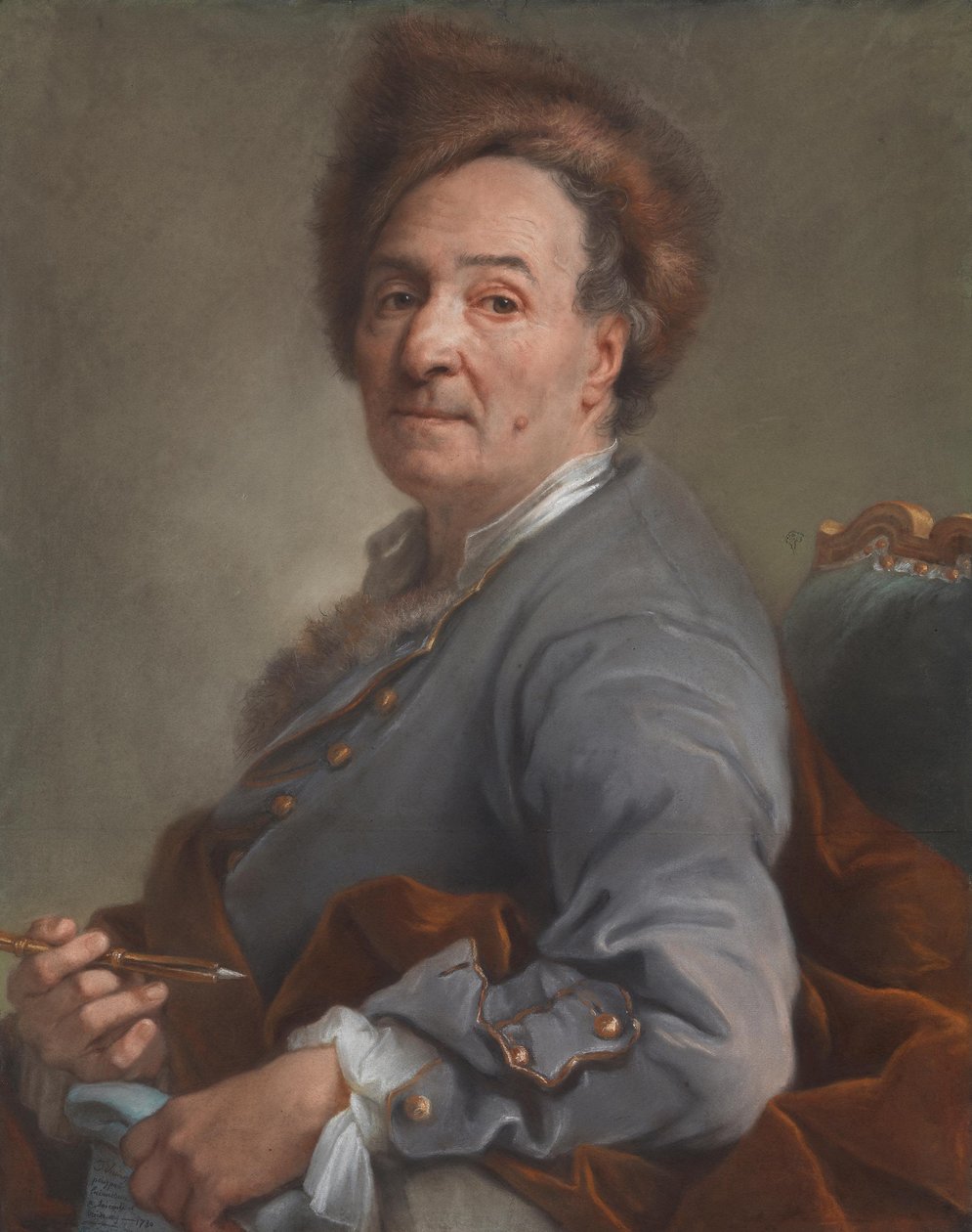 Autoritratto con berretto di pelliccia da Joseph Vivien