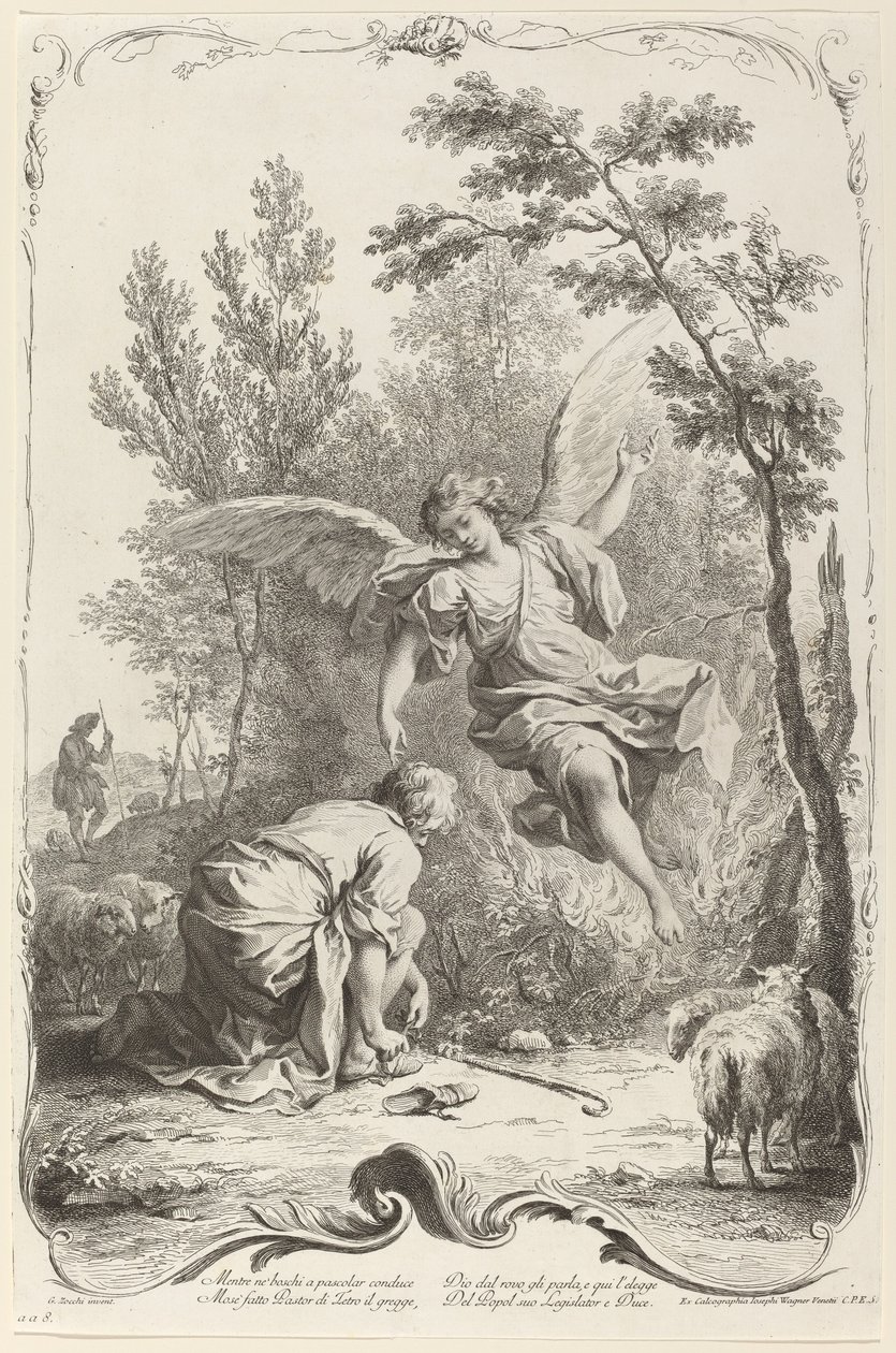 Mosè e il roveto ardente da Joseph Wagner