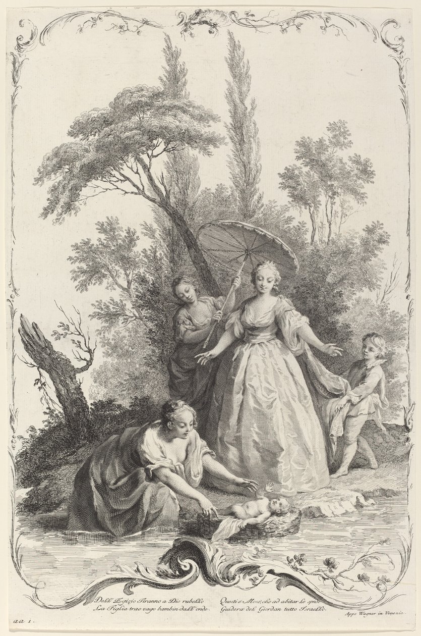 Il ritrovamento di Mosè da Joseph Wagner