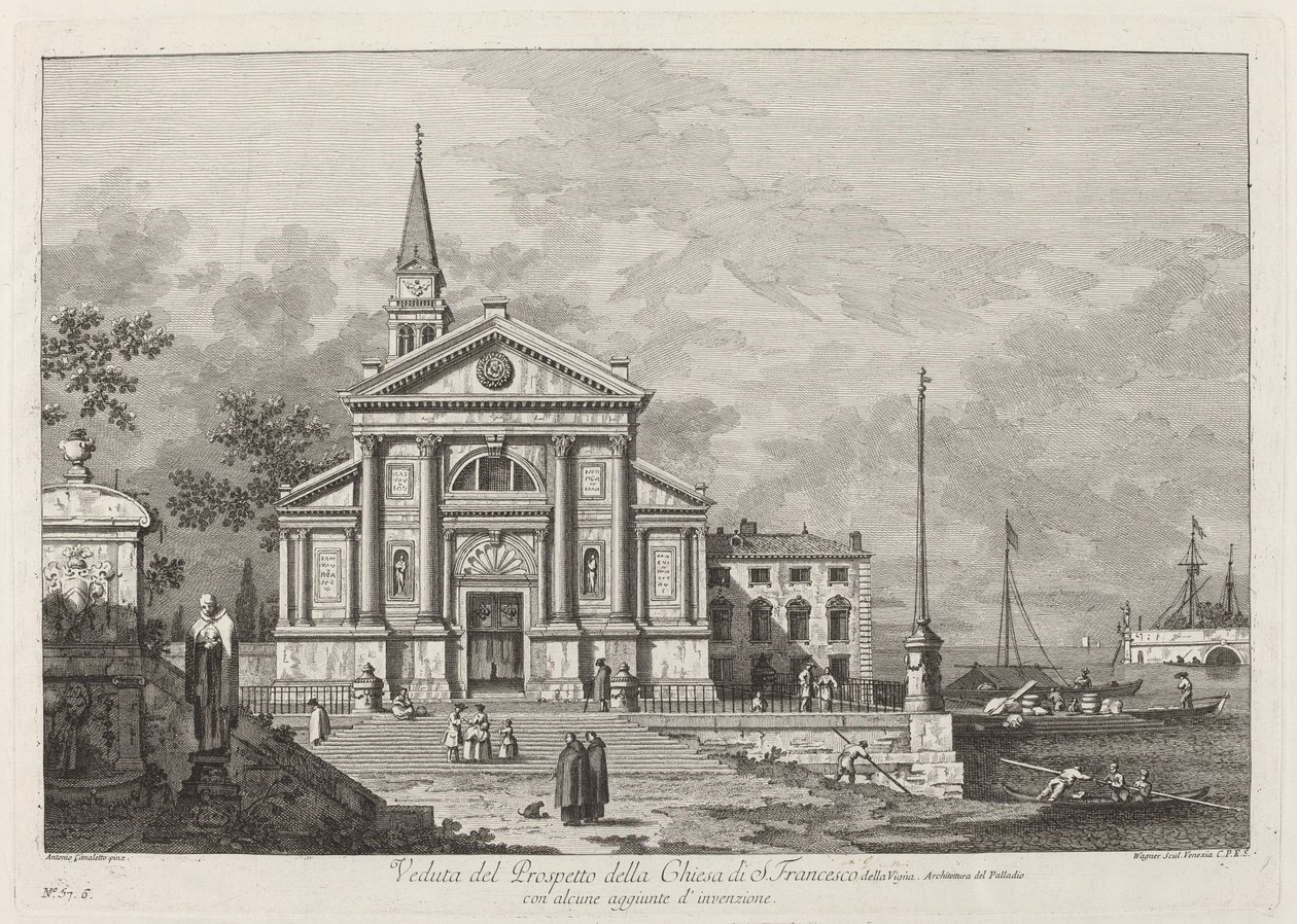 Veduta del Prospetto della Chiesa di S. Francesco da Joseph Wagner