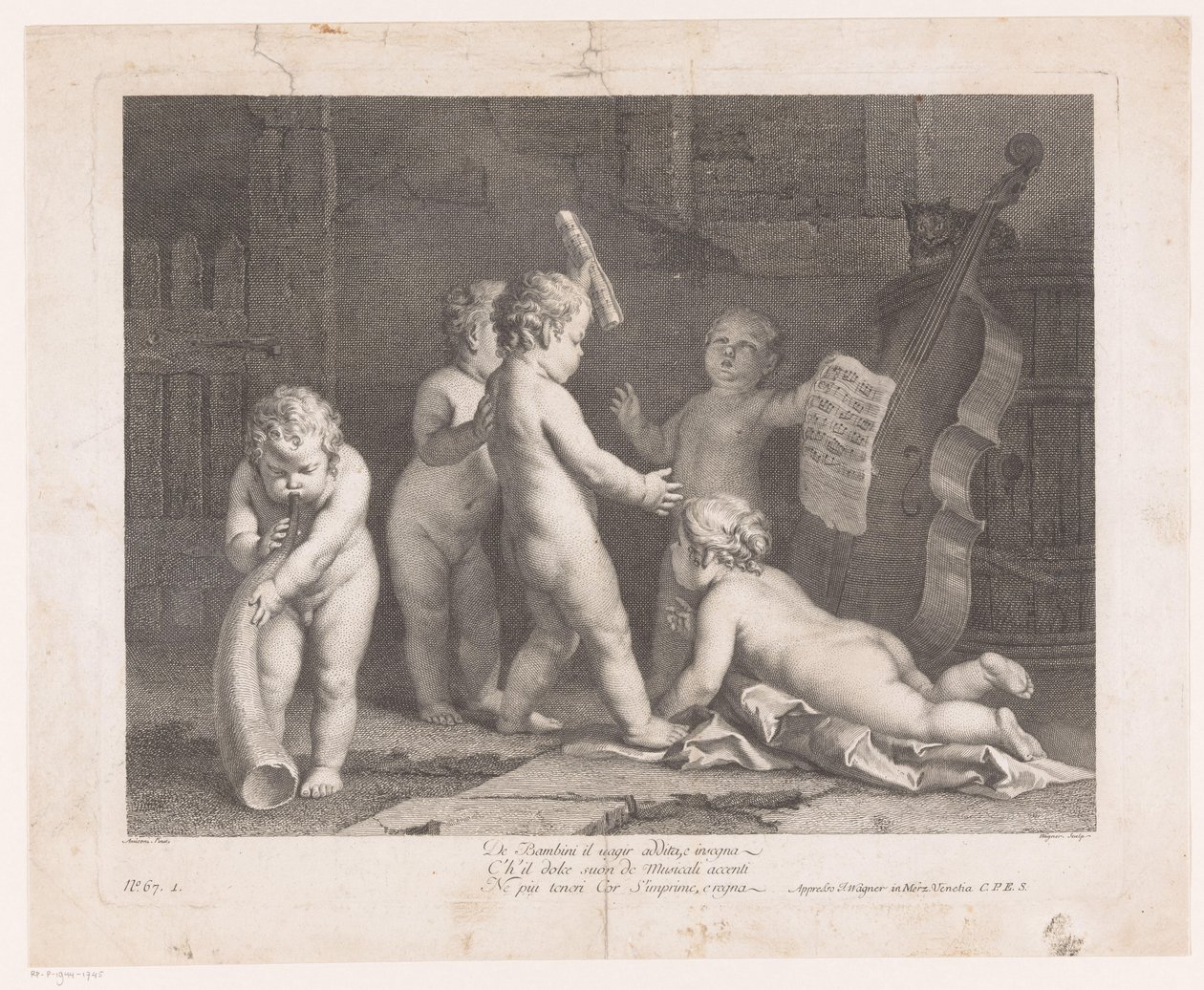 Cinque bambini che suonano da Joseph Wagner