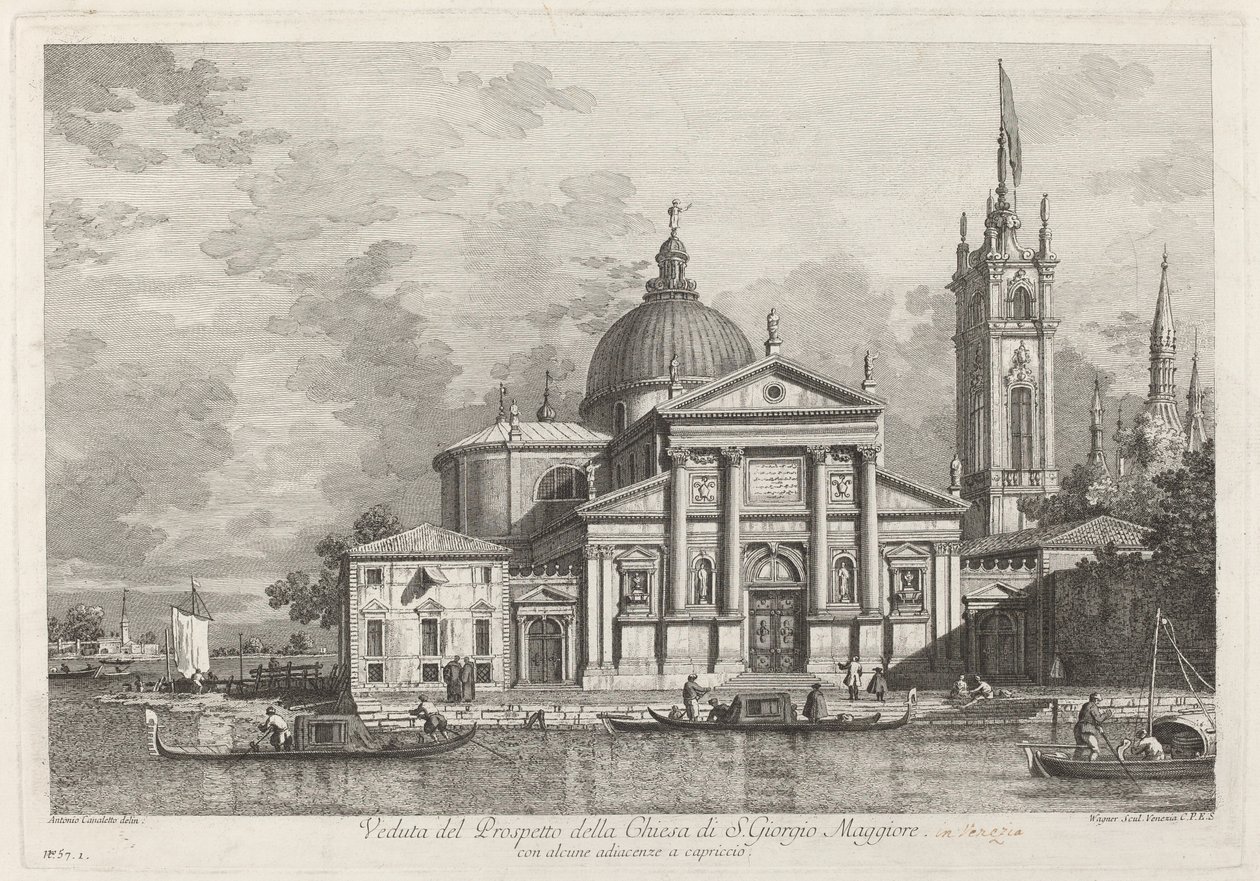 Veduta del prospetto della Chiesa di S. Giorgio Maggiore da Joseph Wagner after Canaletto