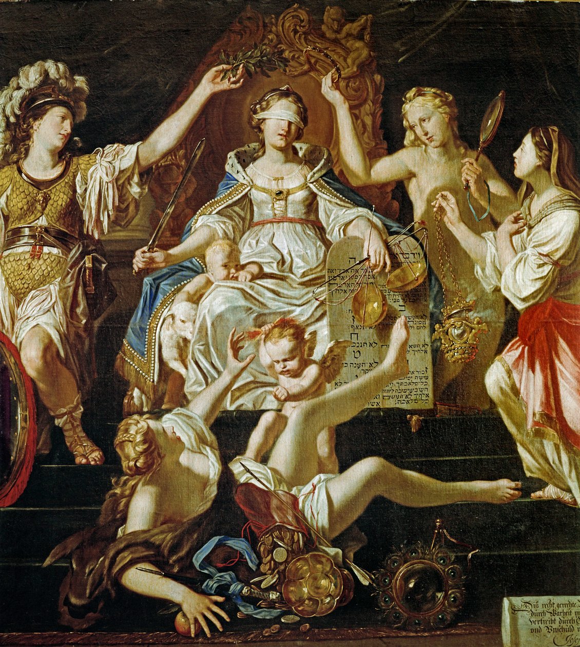 Allegoria della giustizia (dipinto su tela) da Joseph Werner