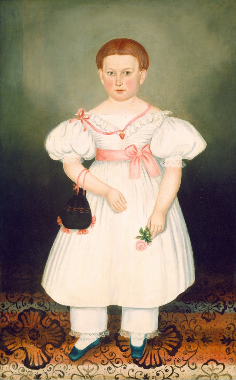 Ragazza con borsetta e rosa, ca. 1840 da Joseph Whiting Stock
