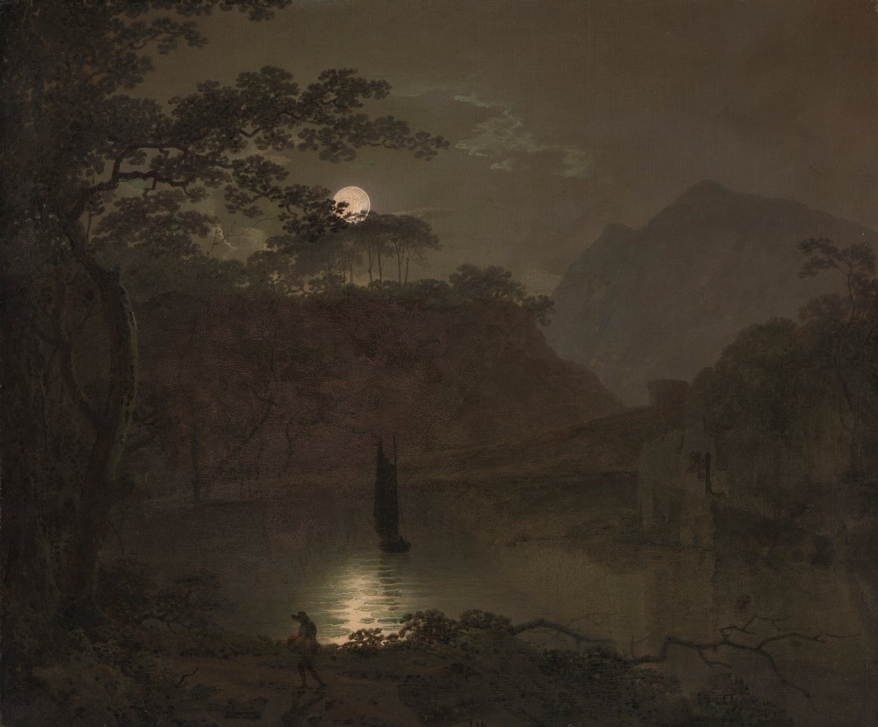 Un Lago al Chiaro di Luna da Joseph Wright of Derby