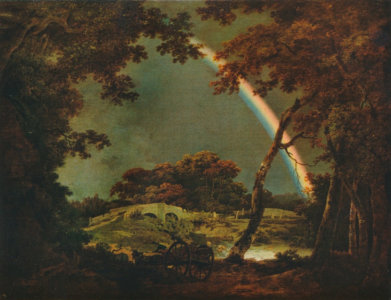 Paesaggio con effetto arcobaleno, 1794, 1930 da Joseph Wright of Derby