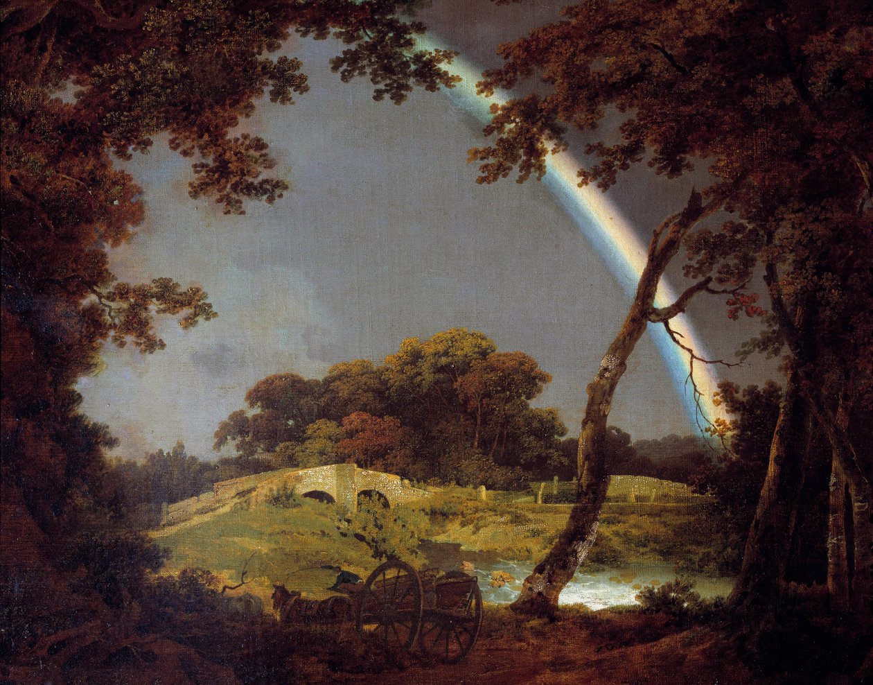 Paesaggio con arcobaleno da Joseph Wright of Derby